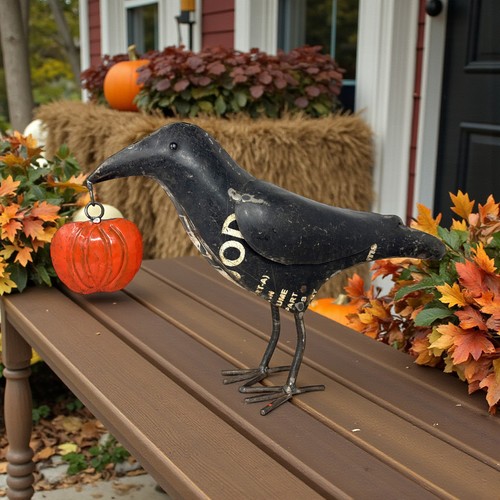 Recycled scrap metal crow - metal,